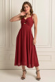 Vestido Festa Madrinha  Marsala   Midi Ladydress