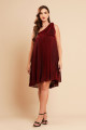 Vestido de Festa Midi Marsala Lara Ladydress