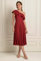 Vestido Festa Madrinha  Marsala   Midi Ladydress