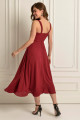 Vestido Festa Madrinha  Marsala   Midi Ladydress