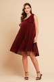 Vestido de Festa Midi Marsala Lara Ladydress