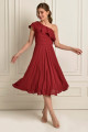 Vestido Festa Madrinha  Marsala   Midi Ladydress