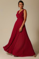 Vestido Festa Madrinha  Marsala  busto plissado Longo Ladydress