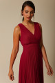 Vestido Festa Madrinha  Marsala  busto plissado Longo Ladydress