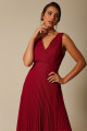 Vestido Festa Madrinha  Marsala  busto plissado Longo Ladydress