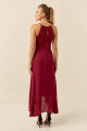 Vestido Festa Madrinha  Marsala  decote  Midi Ladydress