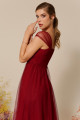 Vestido Festa Madrinha  Marsala  decote coração Longo Ladydress