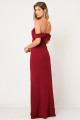 Vestido Festa Madrinha  Marsala  decote Longo Ladydress