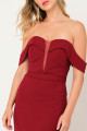 Vestido Festa Madrinha  Marsala  decote Longo Ladydress