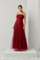 Vestido Festa Madrinha  marsala  tule longo Ladydress
