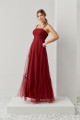 Vestido Festa Madrinha  marsala  tule longo Ladydress
