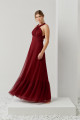 Vestido Festa Madrinha  marsala  tule longo Ladydress