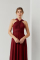 Vestido Festa Madrinha  marsala  tule longo Ladydress