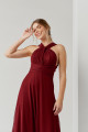 Vestido Festa Madrinha  marsala  tule longo Ladydress