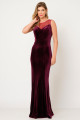Vestido Festa Madrinha  Marsala  veludo Longo Ladydress