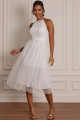 Vestido Festa Madrinha  Off White   Midi Ladydress