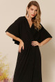 Vestido Festa Madrinha  Preto  manga morcego Longo Ladydress