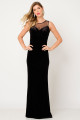 Vestido Festa Madrinha  Preto  veludo Longo Ladydress