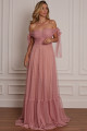 Vestido Festa Madrinha  Rosa   Longo Ladydress