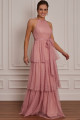 Vestido Festa Madrinha  Rosa   Longo Ladydress