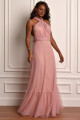 Vestido Festa Madrinha  Rosa   Longo Ladydress