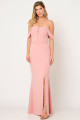 Vestido Festa Madrinha  Rosa  decote Longo Ladydress