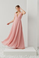 Vestido Festa Madrinha  rosa  decote longo Ladydress