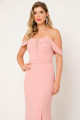 Vestido Festa Madrinha  Rosa  decote Longo Ladydress
