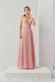 Vestido Festa Madrinha  rosa  decote longo Ladydress