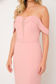 Vestido Festa Madrinha  Rosa  decote Longo Ladydress
