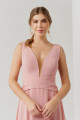 Vestido Festa Madrinha  rosa  decote longo Ladydress