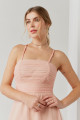 Vestido Festa Madrinha  rosa  tule longo Ladydress