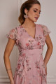 Vestido Festa Madrinha  Rosa Estampado  Longo Ladydress