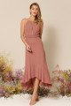 Vestido Festa Madrinha  Rose  decote  Midi Ladydress