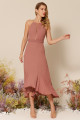 Vestido Festa Madrinha  Rose  decote  Midi Ladydress