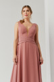 Vestido Festa Madrinha  rose  decote longo Ladydress