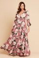 Vestido de Festa Longo Estampado Rose Érica Ladydress