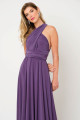 Vestido Festa Madrinha  Roxo  amarrações Longo Ladydress