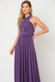 Vestido Festa Madrinha  Roxo  amarrações Longo Ladydress