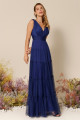 Vestido Festa Madrinha  Royal  Decote V Longo Ladydress