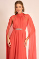 Vestido de Festa Longo Terracota July Ladydress