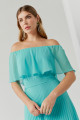 Vestido Festa Madrinha  tiffany  plissado longo Ladydress 24 08 22