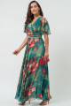 Vestido Longo Estampado Liliane Verde Esmeralda