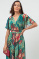 Vestido Longo Estampado Liliane Verde Esmeralda