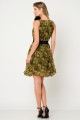 Vestido Festa Madrinha  Verde Estampado decote Curto Ladydress