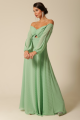 Vestido Festa Madrinha  Verde Menta  decote coração Longo Ladydress