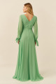 Vestido Festa Madrinha  Verde Menta  decote Longo Ladydress