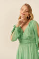 Vestido Festa Madrinha  Verde Menta  decote Longo Ladydress