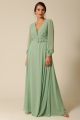 Vestido Festa Madrinha  Verde Menta  Decote V Longo Ladydress