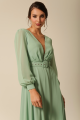 Vestido Festa Madrinha  Verde Menta  Decote V Longo Ladydress